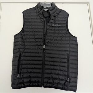 EUC Black Eddie Bauer EB650 Microlight Down Vest, MM